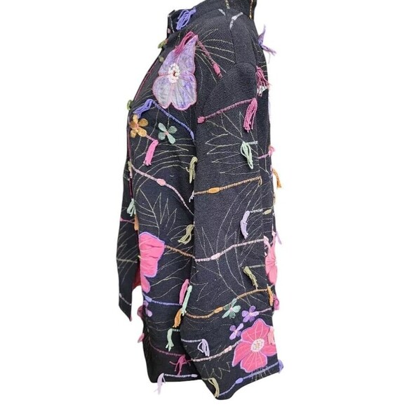 Indigo Moon Jacket Embellished Size 1X Boho Artsy - Picture 6 of 7